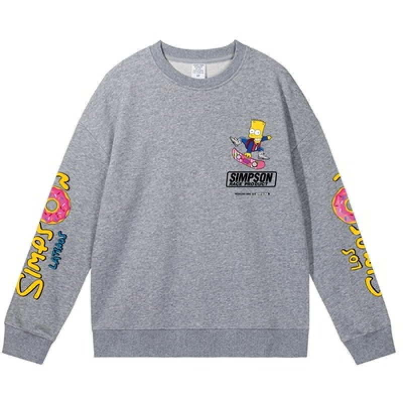 画像6: 22SS Unisex Simpson The Simpsons Sleeve Print Sweat Pullover 男女兼用 ラウンドネック シンプソン シンプソンズ ショルダープリント スウェット トレーナー プルオーバー (6)