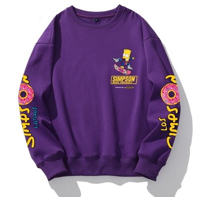 画像2: 22SS Unisex Simpson The Simpsons Sleeve Print Sweat Pullover 男女兼用 ラウンドネック シンプソン シンプソンズ ショルダープリント スウェット トレーナー プルオーバー