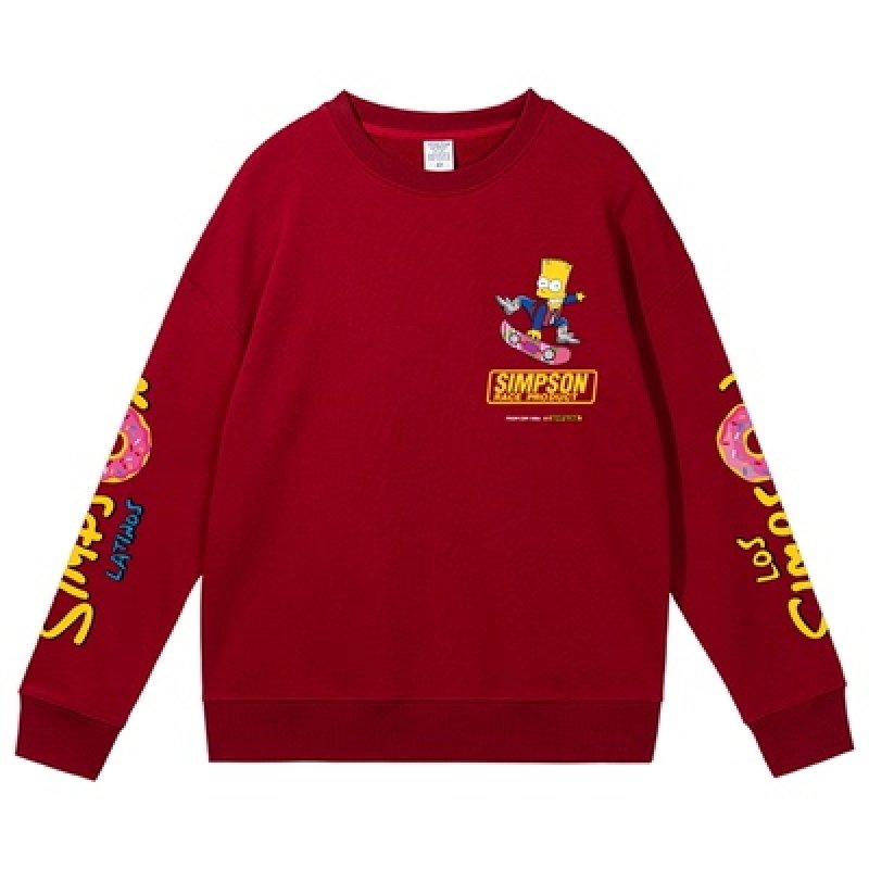 画像3: 22SS Unisex Simpson The Simpsons Sleeve Print Sweat Pullover 男女兼用 ラウンドネック シンプソン シンプソンズ ショルダープリント スウェット トレーナー プルオーバー (3)