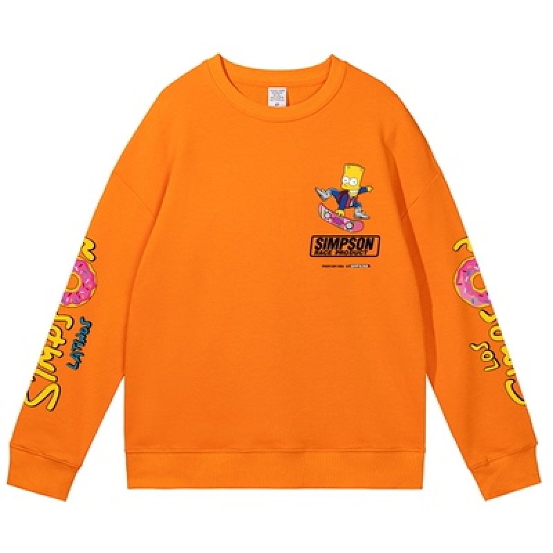 画像8: 22SS Unisex Simpson The Simpsons Sleeve Print Sweat Pullover 男女兼用 ラウンドネック シンプソン シンプソンズ ショルダープリント スウェット トレーナー プルオーバー (8)