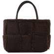 画像6: lamb wool single-shoulder woven tote bag  ラムヘアトートバッグ (6)