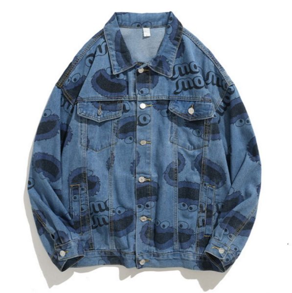 画像1: Sesame Street G Jean jacket blouson  ユニセックス 男女兼用 セサミーストリートGジャン ジャケット ブルゾン (1)