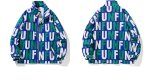 画像4: Letter print stand collar jacket windbreaker blouson  ユニセックス 男女兼用レタープリントスタンドカラージャケットウインドブレーカー (4)