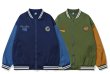 画像7: Border bearembroidery jacket embroidery BASEBALL JACKET baseball uniform jacket blouson  ユニセックス 男女兼用ボーダーベア熊スタジアムジャンパー スタジャン MA-1 ボンバー ジャケット ブルゾンウインドブレーカー (7)