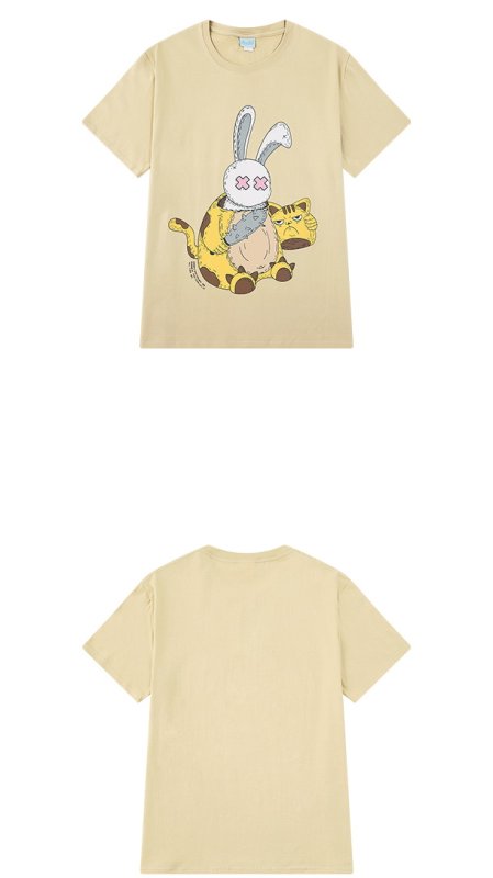 画像5: Transform from a rabbit to a tiger Print Tshirts  男女兼用  ラビット変身タイガープリント 半袖 Tシャツ (5)