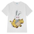 画像1: Transform from a rabbit to a tiger Print Tshirts 　男女兼用  ラビット変身タイガープリント 半袖 Tシャツ (1)