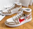 画像4: Muddy raindrop swoosh x Astronaut High Cut Lace-up Sneakers High Top Sneakers　雨だれスウォッシュ×宇宙飛行士ハイカットレザー スニーカー レースアップ (4)