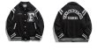 画像5: F logo emblem BASEBALL JACKET baseball uniform jacket blouson  ユニセックス 男女兼用Fロゴエンブレムスタジアムジャンパー スタジャン MA-1 ボンバー ジャケット ブルゾン (5)