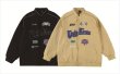 画像6: towel embroidered flocking letter jacket blouson  ユニセックス 男女兼用レター刺繍モーターバイクジャケットスタジアムジャンパー スタジャン MA-1 ボンバー ジャケット ブルゾン (6)