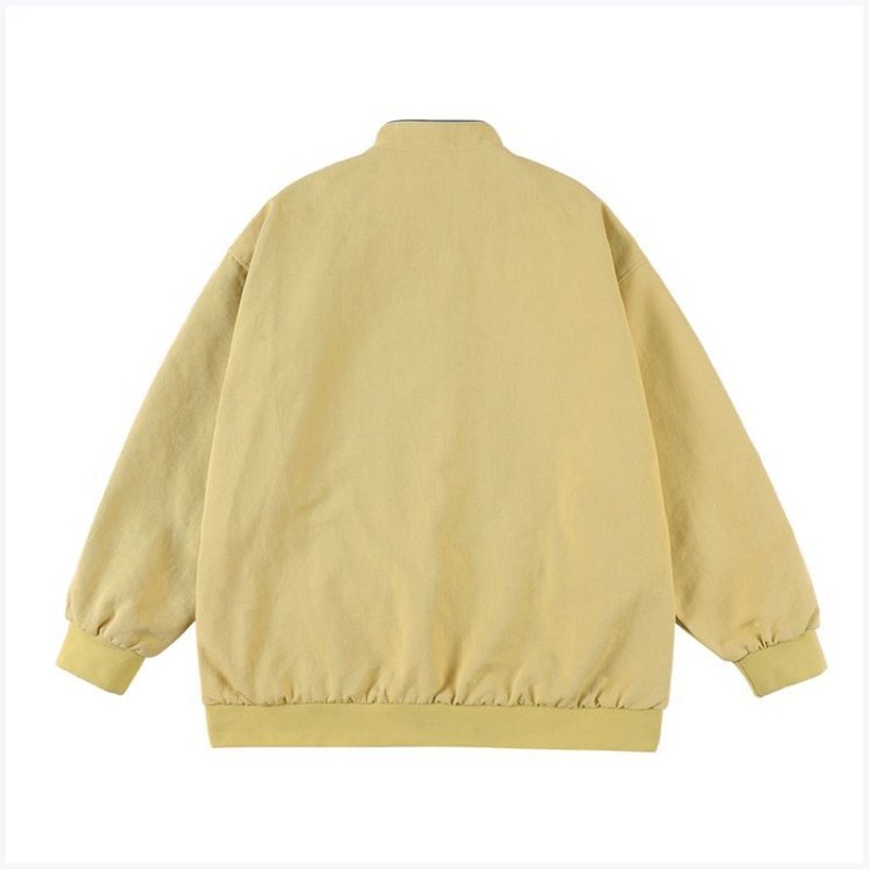 画像3: towel embroidered flocking letter jacket blouson  ユニセックス 男女兼用レター刺繍モーターバイクジャケットスタジアムジャンパー スタジャン MA-1 ボンバー ジャケット ブルゾン (3)