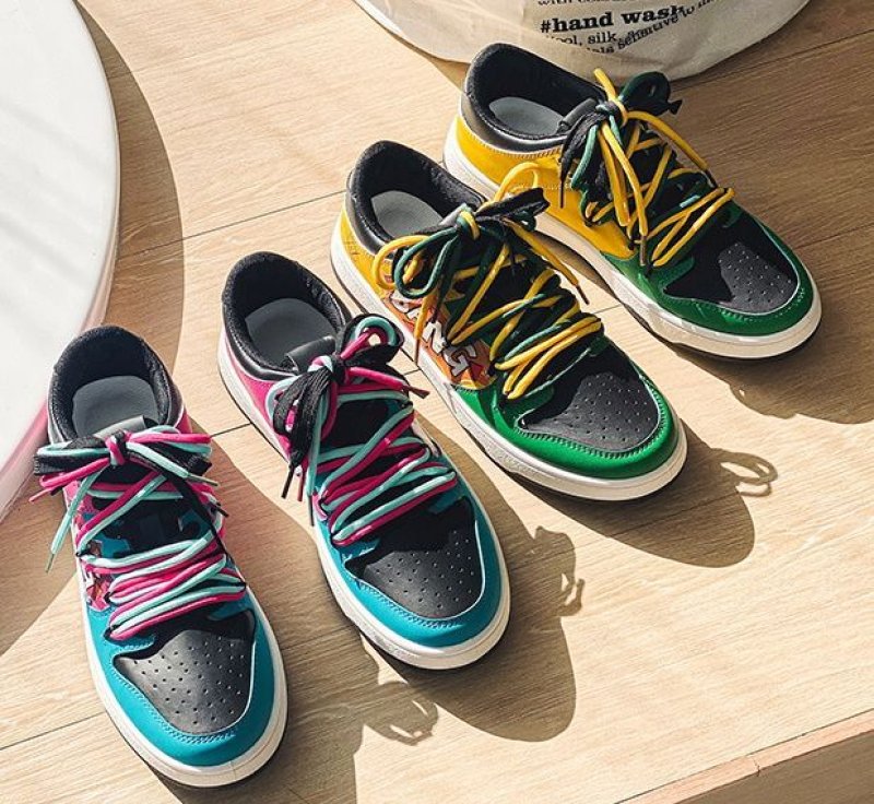 画像5: Leather  BANG colorful lace-up sneakers BANGカラフルレザー レースアッープ スニーカー (5)
