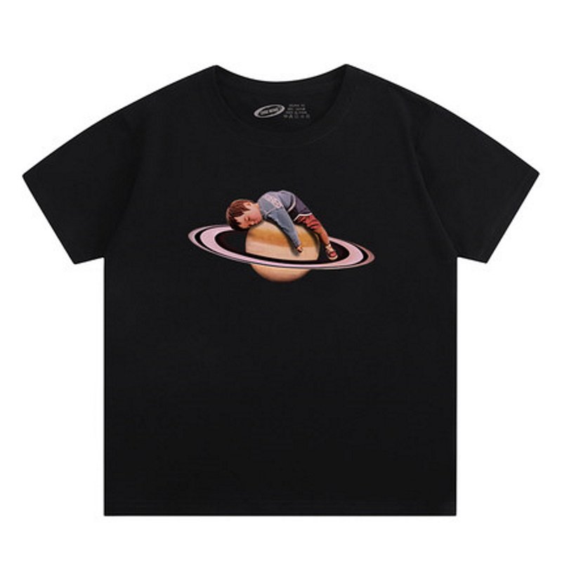 画像5: Saturn & Sleeping Boy short-sleeved Print Tshirts  男女兼用サターン&スリーピングボーイプリント 半袖 Tシャツ (5)