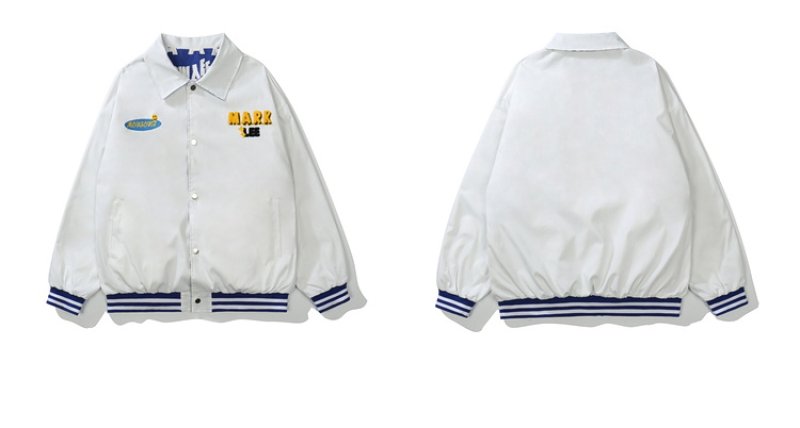 画像4: Letter print reversible windbreaker blouson  ユニセックス 男女兼用レタープリントリバーシブルジャケットウインドブレーカー (4)