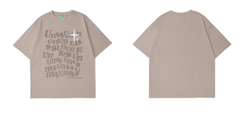 画像3: alphabet print short-sleeved T-shirt 男女兼用ヒップホップアルファベットプリント半袖 Tシャツ (3)