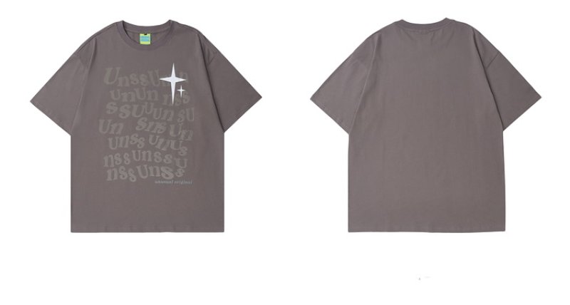 画像4: alphabet print short-sleeved T-shirt 男女兼用ヒップホップアルファベットプリント半袖 Tシャツ (4)