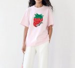 画像5: Sweet strawberry print T-SHIRT   スイートストロベリーペイント半袖Tシャツ  (5)