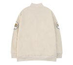 画像2: nostalzia embroidery BASEBALL JACKET baseball uniform jacket blouson  ユニセックス 男女兼用NOSTALGIAロゴコットンスタジアムジャンパー スタジャン MA-1 ボンバー ジャケット ブルゾン (2)