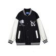 画像3: Jigsaw puzzle embroidery BASEBALL JACKET baseball uniform jacket blouson  ユニセックス 男女兼用ジグソーパズル刺繍コットンスタジアムジャンパー スタジャン MA-1 ボンバー ジャケット ブルゾン (3)