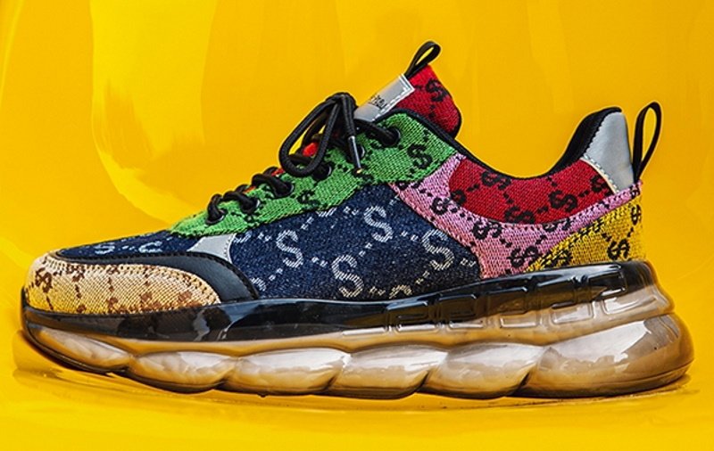 画像6: Colorful monogram air sole platform lace-up sneakers カラフルモノグラムエアーソール厚底レースアップスニーカー (6)