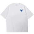 画像4: Heart skateboard Short Sleeve T-shirt　ユニセックス男女兼用ハートスケートボードプリント半袖 Tシャツ (4)