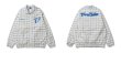 画像4: Paint check windbreakerBASEBALL JACKET baseball uniform jacket blouson  ユニセックス 男女兼用ペイントチェックウインドブレーカースタジアムジャンパー スタジャン MA-1 ボンバー ジャケット ブルゾン (4)