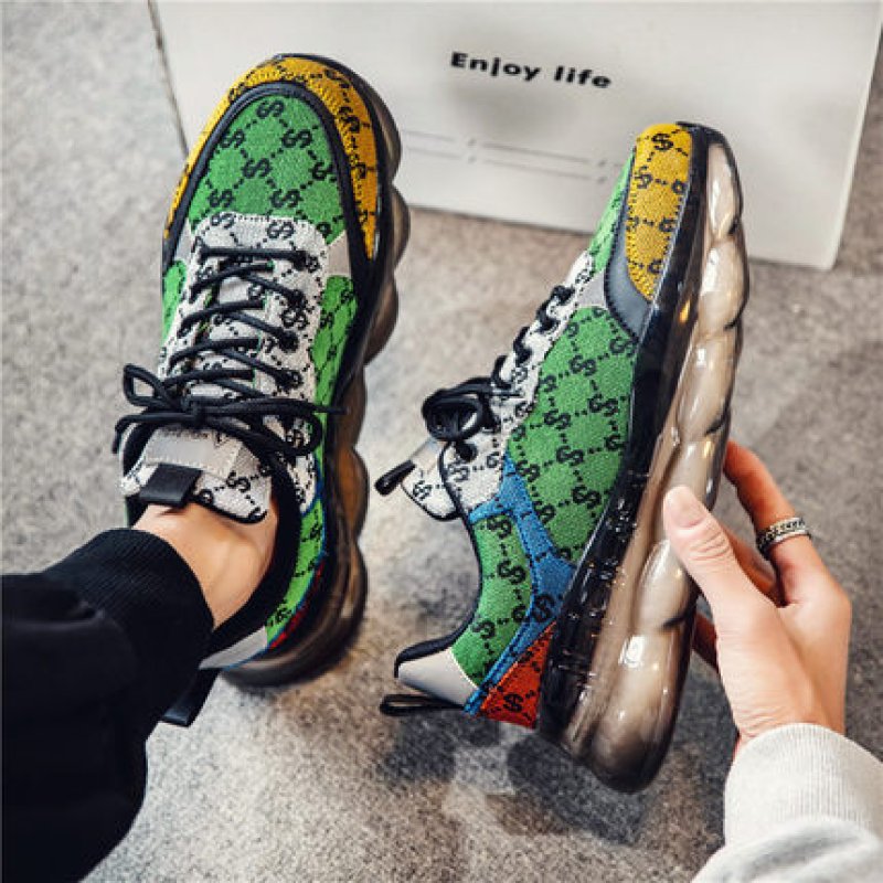 画像7: Colorful monogram air sole platform lace-up sneakers カラフルモノグラムエアーソール厚底レースアップスニーカー (7)