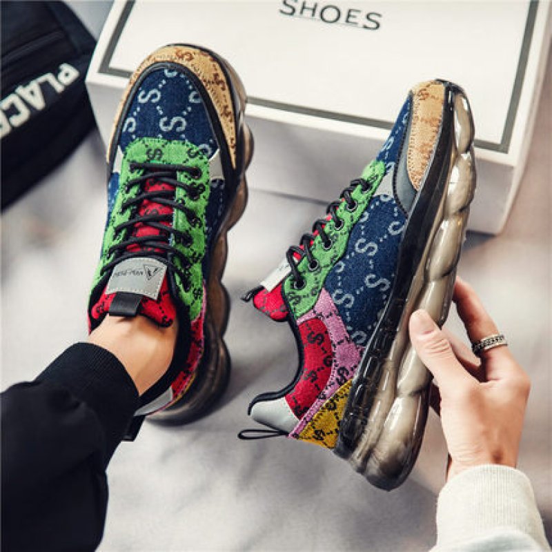 画像5: Colorful monogram air sole platform lace-up sneakers カラフルモノグラムエアーソール厚底レースアップスニーカー (5)