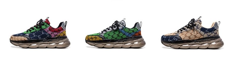 画像2: Colorful monogram air sole platform lace-up sneakers カラフルモノグラムエアーソール厚底レースアップスニーカー (2)