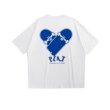 画像2: Heart skateboard Short Sleeve T-shirt　ユニセックス男女兼用ハートスケートボードプリント半袖 Tシャツ (2)