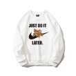 画像1: men and women round neck JUST DO IT LATER Tom & Jerry Sweat Shirts ユニセックス男女兼用 トム＆ジェリージェリープリントスウェット  トレーナー (1)