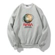 画像1:  men and women round neck Sweatshirt　ユニセックス男女兼用 NASAナサプリントスウェット パーカー トレーナー (1)