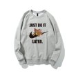 画像2: men and women round neck JUST DO IT LATER Tom & Jerry Sweat Shirts ユニセックス男女兼用 トム＆ジェリージェリープリントスウェット  トレーナー (2)