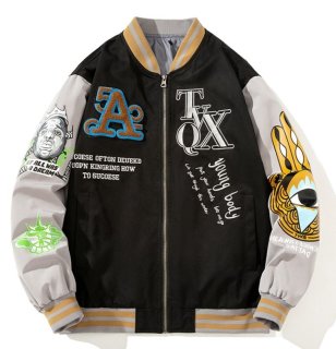 柔らかな質感の Number 58 & back embroidery BASEBALL JACKET baseball uniform ジャケット・アウター
