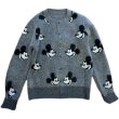 画像1: Women's Mickey Mouse crochet cardigan  ミッキーマウス編み込み長袖カーディガンセーター  (1)