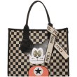 画像1: Dollar Mickey Canvas Tote Shoulder Bag　ユニセックス男女兼用ダラーミッキーダミエキャンバスエコトート ショルダーバッグ  (1)