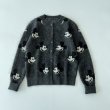 画像2: Women's Mickey Mouse crochet cardigan  ミッキーマウス編み込み長袖カーディガンセーター  (2)