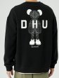 画像7:  men and women PaisleyKAWS DHU sweatshirt round neck Sweatshirt　ユニセックス男女兼用 DHUペイズリーカウズプリントスウェット パーカー トレーナー (7)