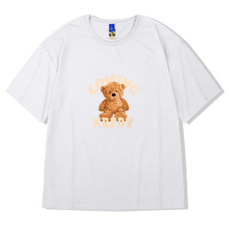 画像4: Bear print oversized T-shirt ユニセックス 男女兼用オーバーサイズベア熊プリント 半袖 Tシャツ (4)
