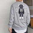 画像2:  men and women PaisleyKAWS DHU sweatshirt round neck Sweatshirt　ユニセックス男女兼用 DHUペイズリーカウズプリントスウェット パーカー トレーナー (2)