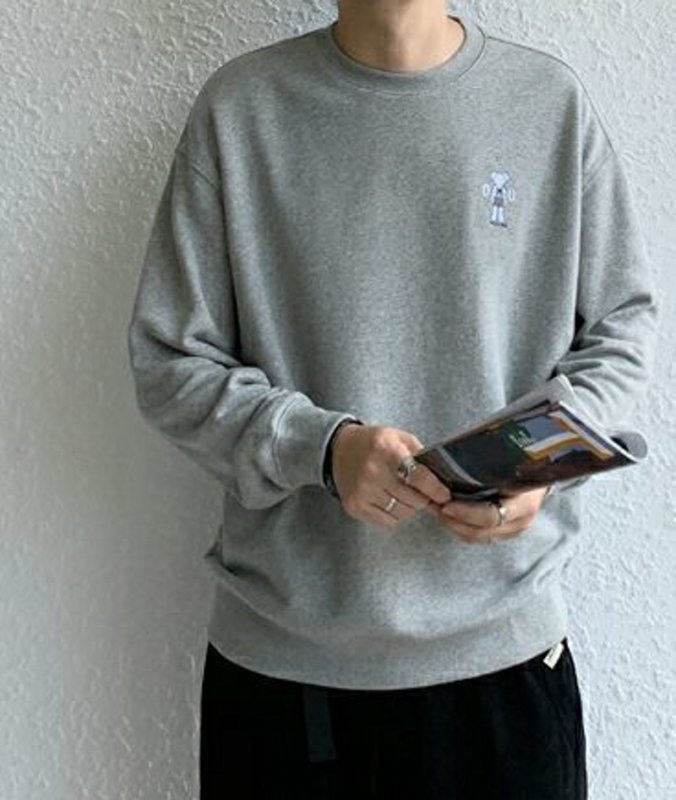 画像6:  men and women PaisleyKAWS DHU sweatshirt round neck Sweatshirt　ユニセックス男女兼用 DHUペイズリーカウズプリントスウェット パーカー トレーナー (6)
