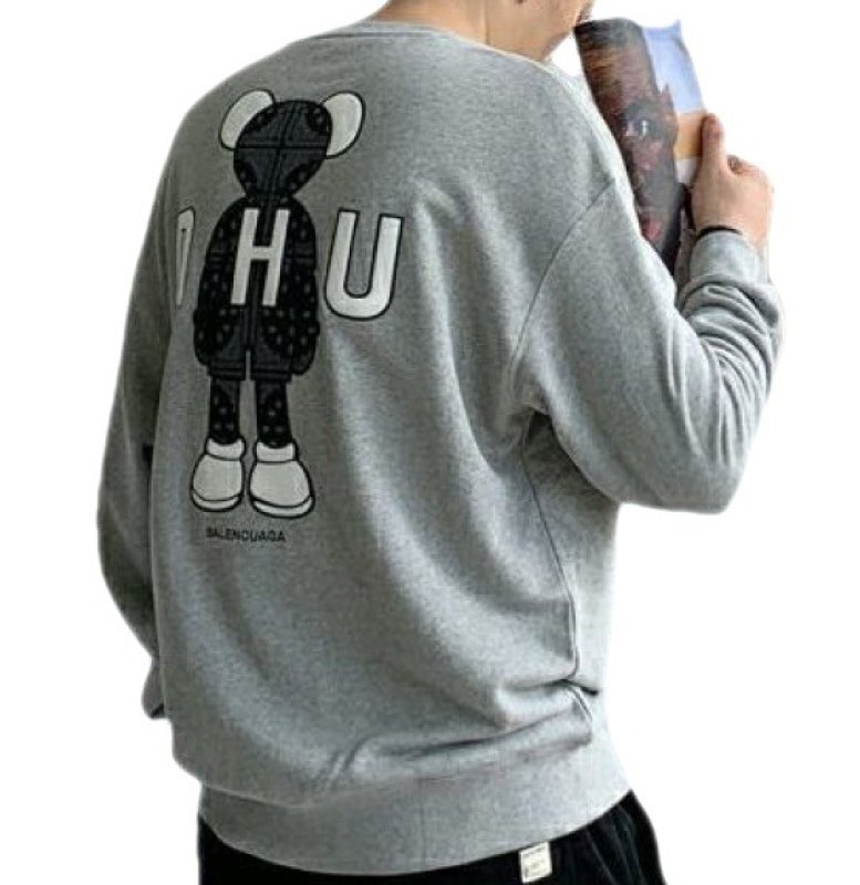 画像11:  men and women PaisleyKAWS DHU sweatshirt round neck Sweatshirt　ユニセックス男女兼用 DHUペイズリーカウズプリントスウェット パーカー トレーナー (11)