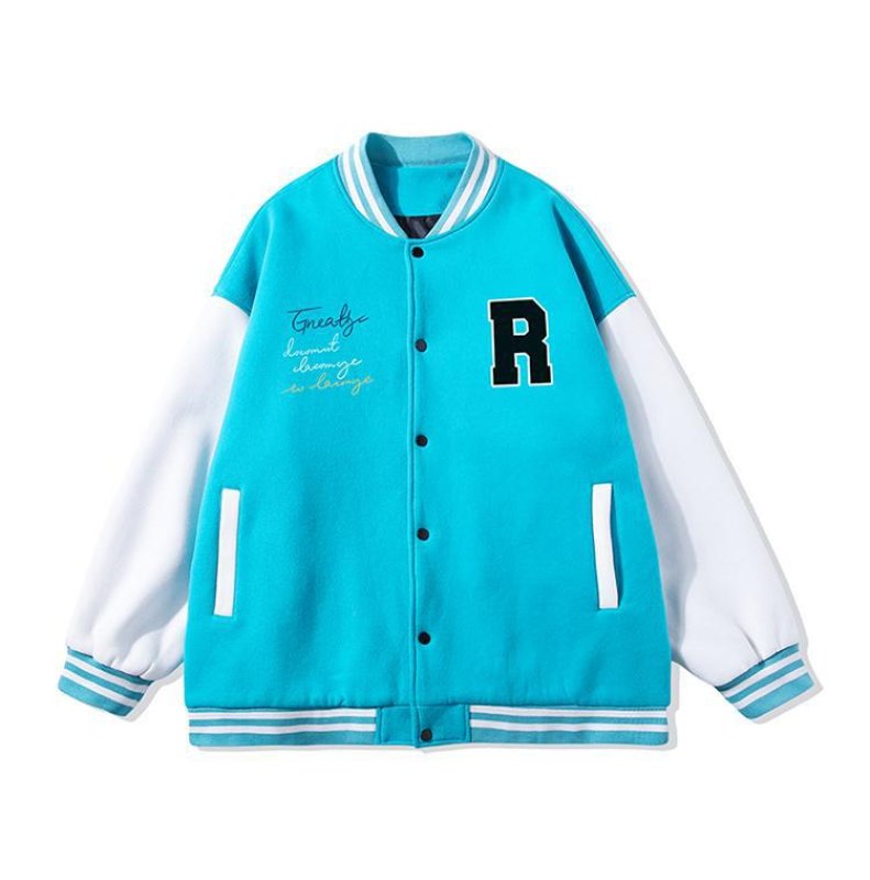 画像10: kaws bear BASEBALL JACKET baseball uniform jacket blouson  ユニセックス 男女兼用カウズベアプリントコットンスタジアムジャンパー スタジャン MA-1 ボンバー ジャケット ブルゾン (10)