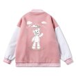 画像2: kaws bear BASEBALL JACKET baseball uniform jacket blouson  ユニセックス 男女兼用カウズベアプリントコットンスタジアムジャンパー スタジャン MA-1 ボンバー ジャケット ブルゾン (2)