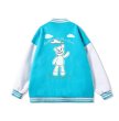 画像3: kaws bear BASEBALL JACKET baseball uniform jacket blouson  ユニセックス 男女兼用カウズベアプリントコットンスタジアムジャンパー スタジャン MA-1 ボンバー ジャケット ブルゾン (3)