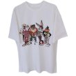 画像1: Bugs bunny character double-sided print oversized T-shirt　ユニセックス 男女兼用オーバーサイズバックスバニー キャラクターダブルサイドプリントプリント 半袖 Tシャツ (1)