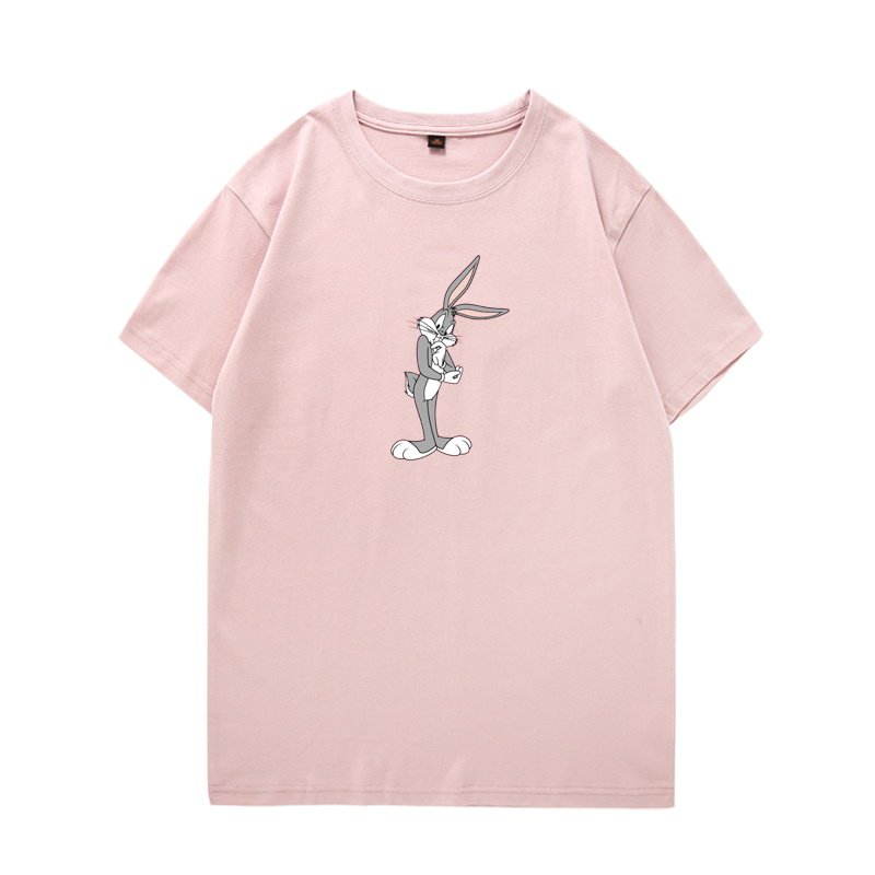 画像16: Bugs bunny print T-shirt　ユニセックス 男女兼用バックスバニープリント 半袖 Tシャツ2デザイン (16)