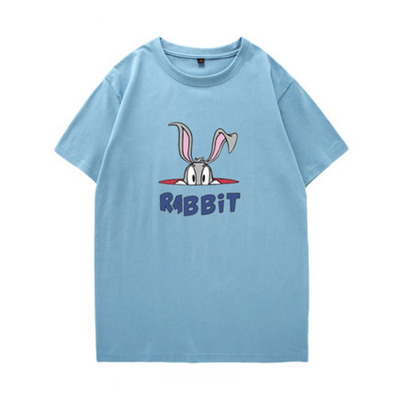 画像13: Bugs bunny print T-shirt　ユニセックス 男女兼用バックスバニープリント 半袖 Tシャツ2デザイン (13)