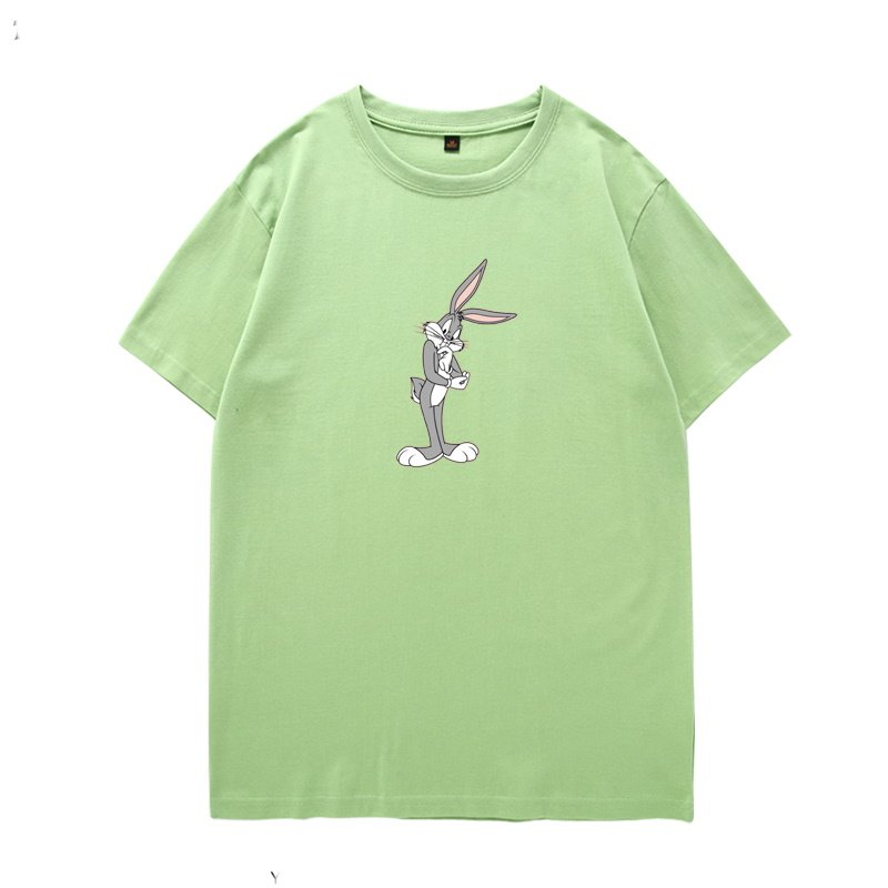 画像18: Bugs bunny print T-shirt　ユニセックス 男女兼用バックスバニープリント 半袖 Tシャツ2デザイン (18)
