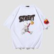 画像5:  kaws Basketball x Sesame Street Print T-shirtT-shirt　ユニセックス 男女兼用カウズバスケット×セサミストリートプリント 半袖 Tシャツ (5)