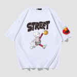 画像5:  kaws Basketball x Sesame Street Print T-shirtT-shirt　ユニセックス 男女兼用カウズバスケット×セサミストリートプリント 半袖 Tシャツ (5)